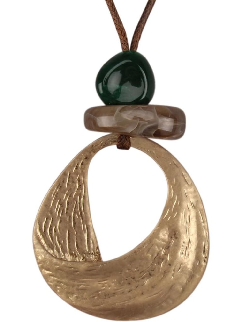 Women's Gold Spiral Pendant Necklace Antique Swirl Beaded Boho Jewelry Gift